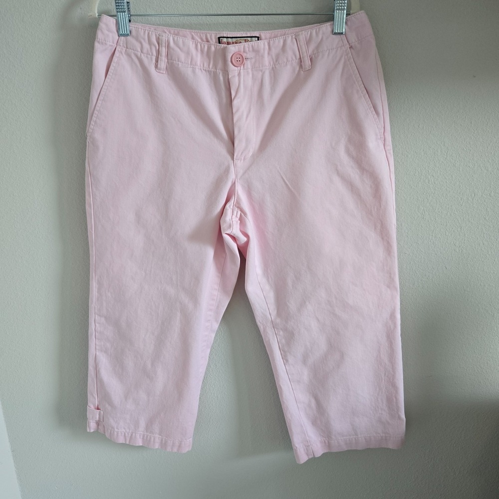 Jamaica Bay Womens Capris Size 12P Soft Pink Zip Fly 4 Pockets 100% Cotton